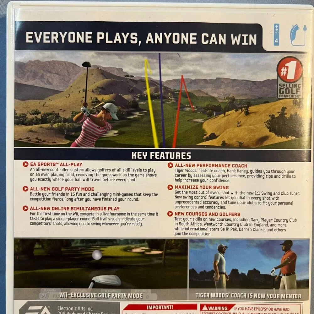 Wii Tiger Woods PGA Tour 09 All Play Golf Video Game